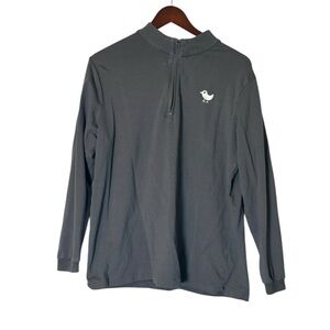 Bad Birdie 1/4 ZIp Golf Pullover Sweater Gray Mens Medium Long Sleeve